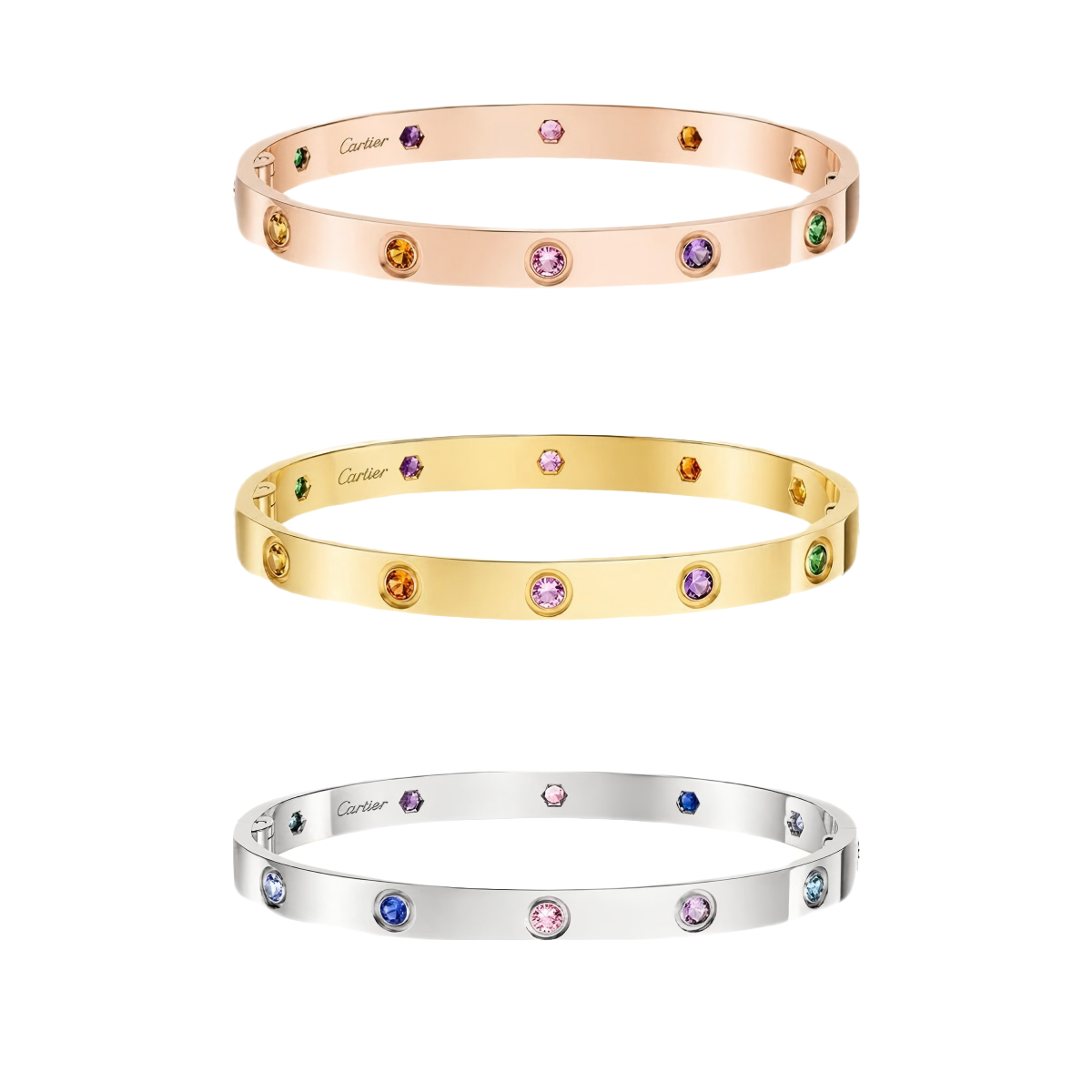 [✨ROSE💎]2026 RAINBOW LOVE BRACELET 6.1MM  10 DIAMONDS