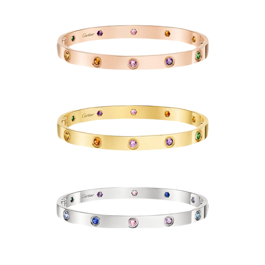 [✨ROSE💎]2026 RAINBOW LOVE BRACELET 6.1MM  10 DIAMONDS