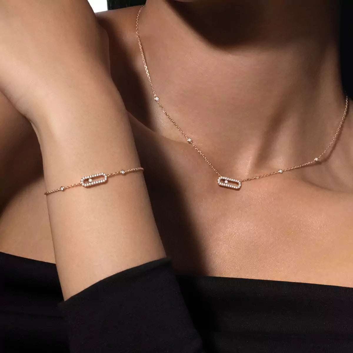 [✨ROSE💎]Diamond Necklace Move Uno