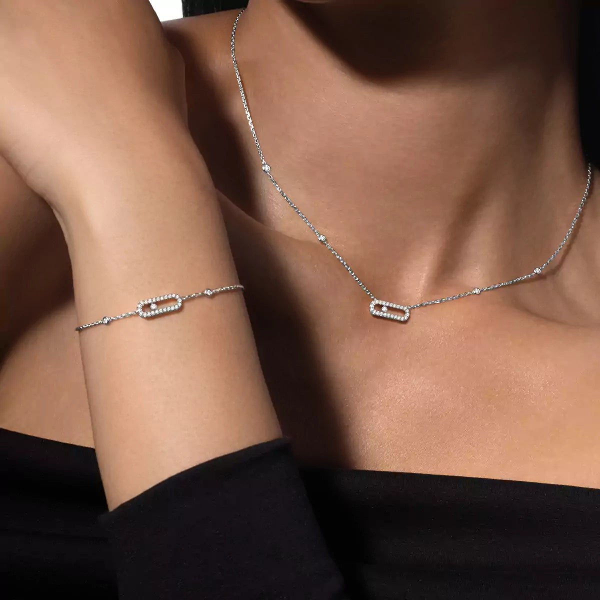 [✨ROSE💎]Diamond Necklace Move Uno