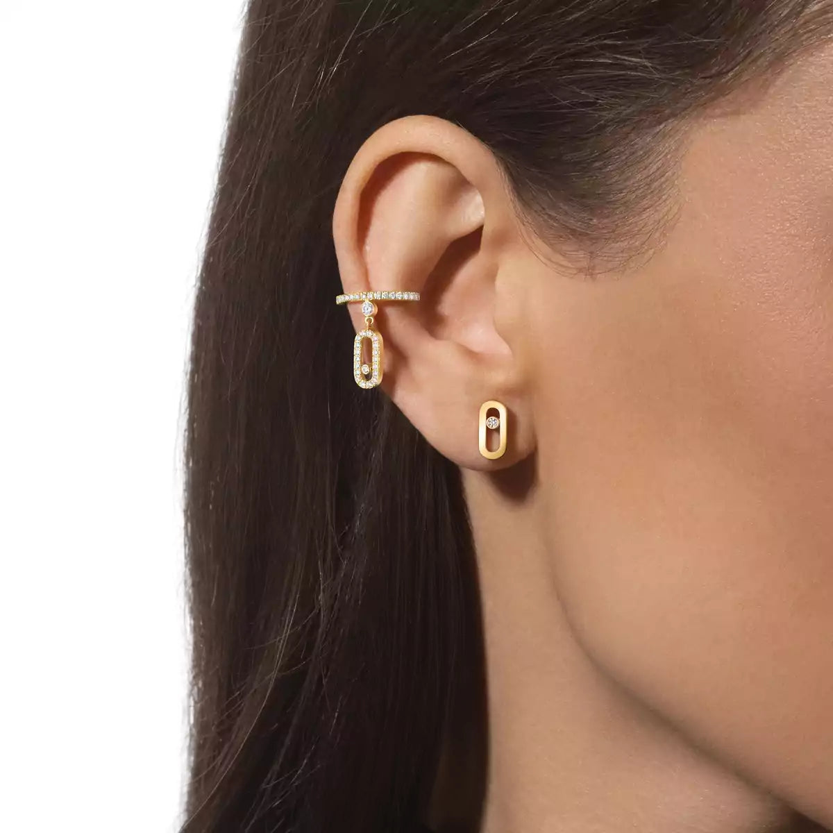 [✨ROSE💎]Move Uno Diamond Stud Earrings