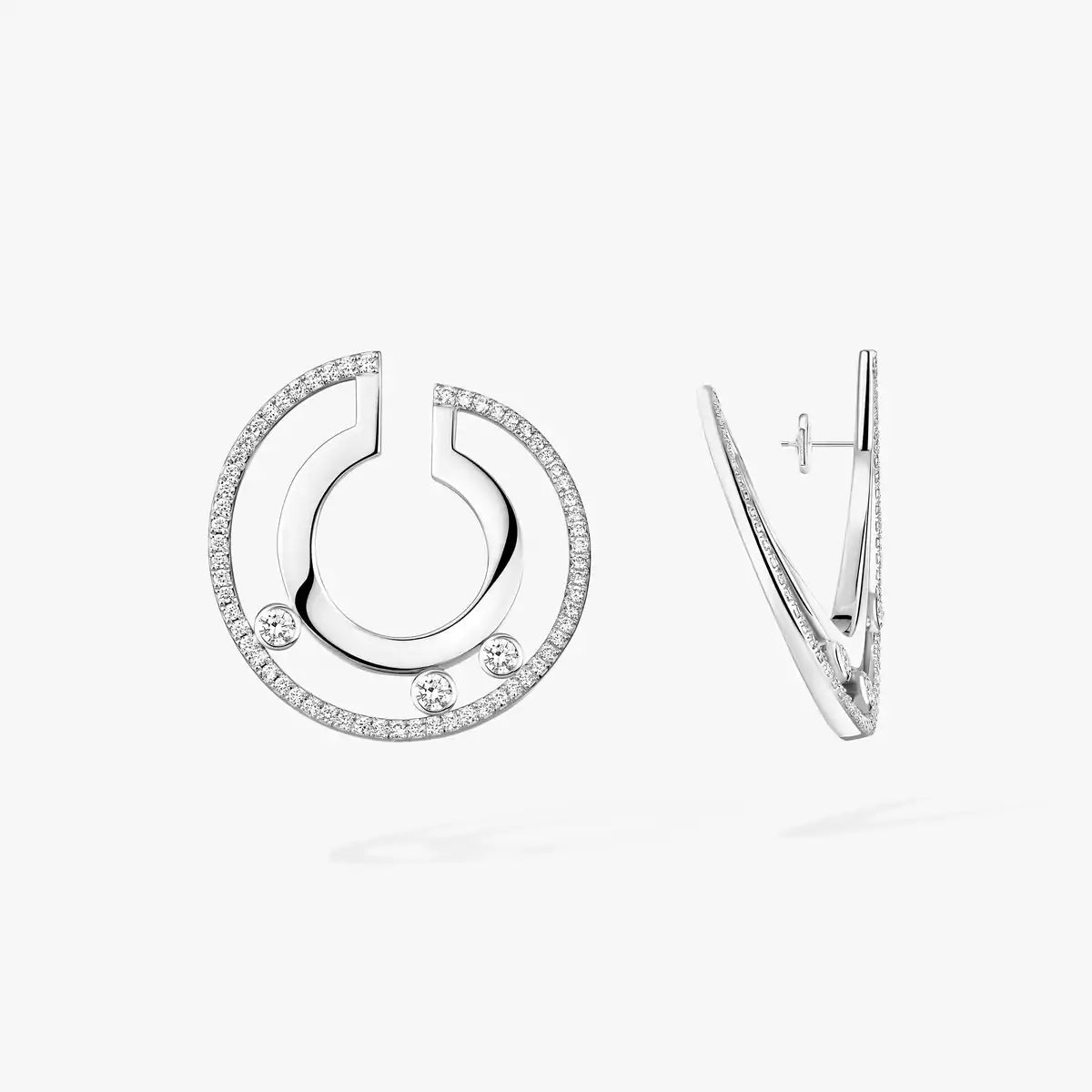 [✨ROSE💎]Move Romane Small Diamond Hoop Earrings
