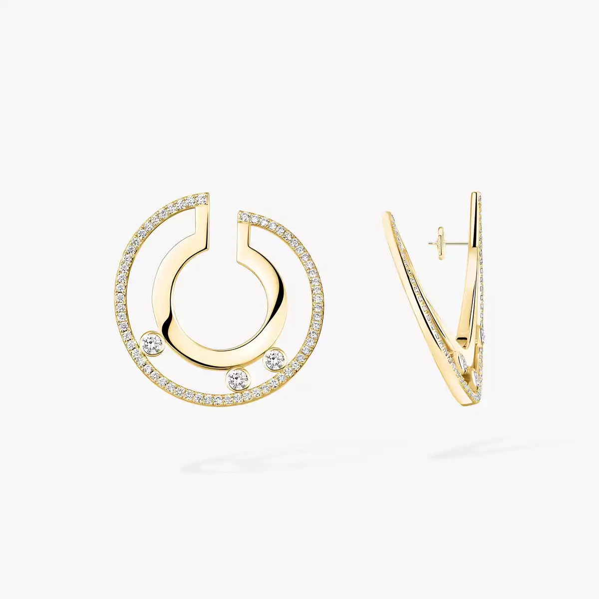 [✨ROSE💎]Move Romane Small Diamond Hoop Earrings