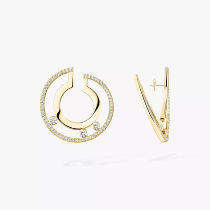 [✨ROSE💎]Move Romane Small Diamond Hoop Earrings