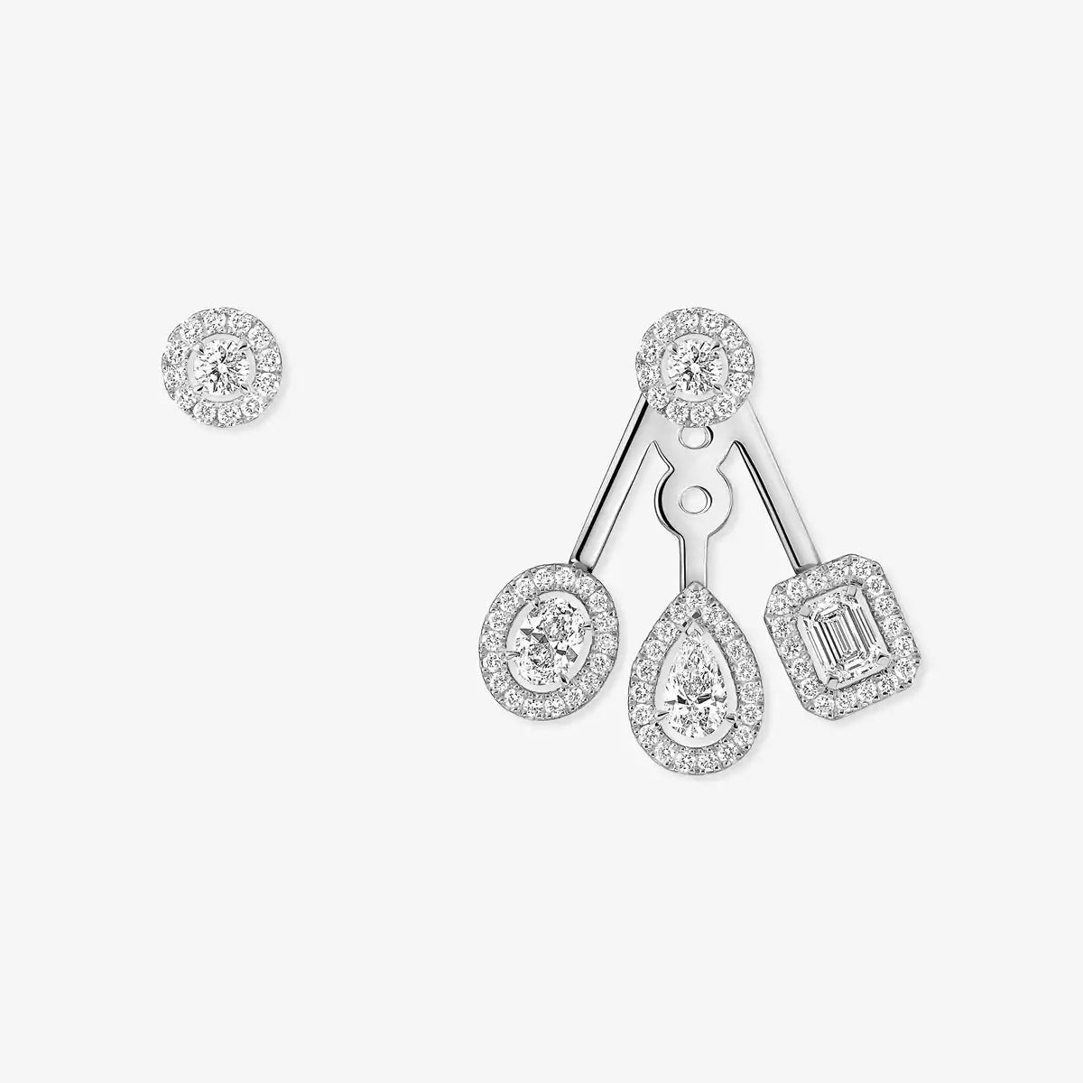 [✨ROSE💎] My Twin Trio  Diamond Earrings