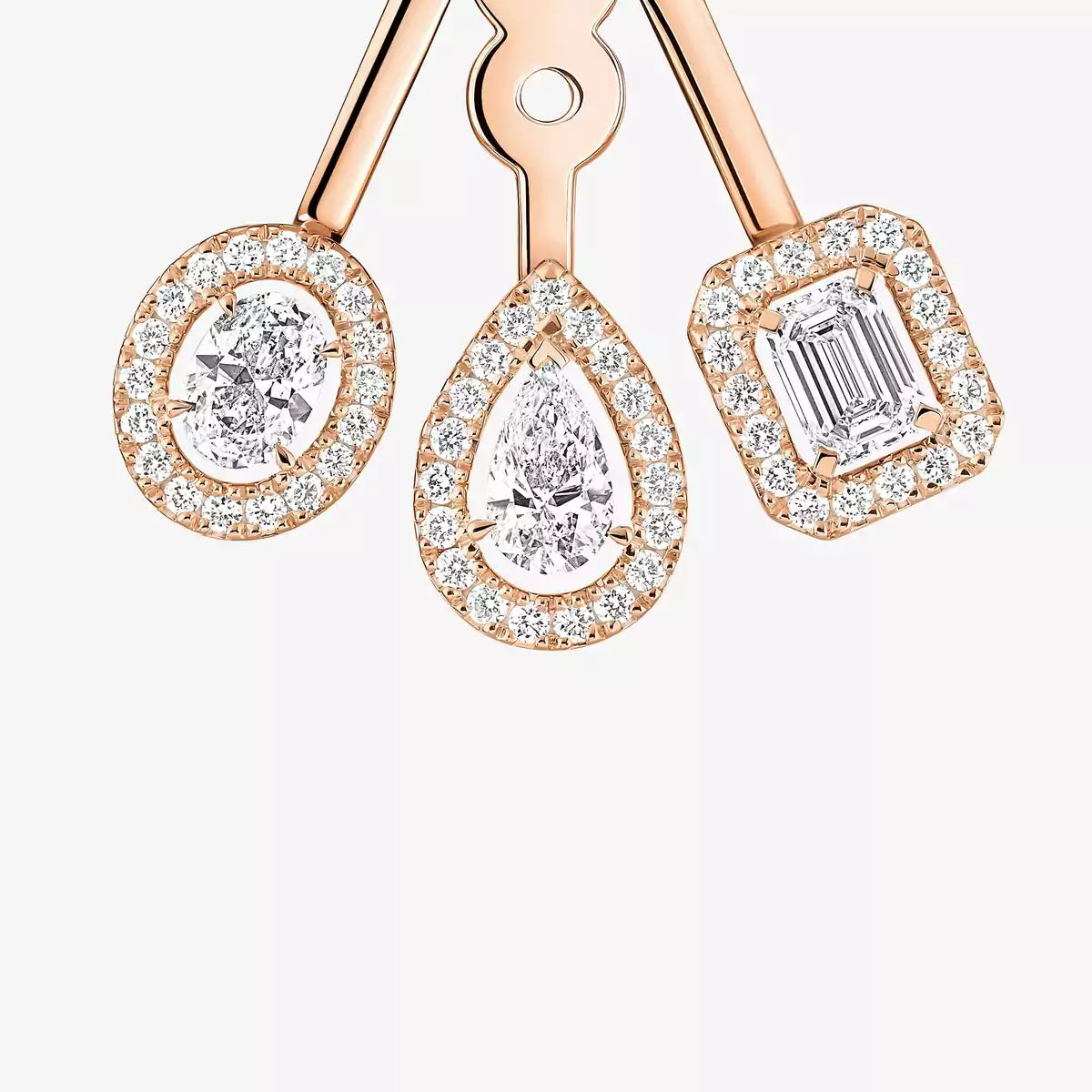 [✨ROSE💎] My Twin Trio  Diamond Earrings