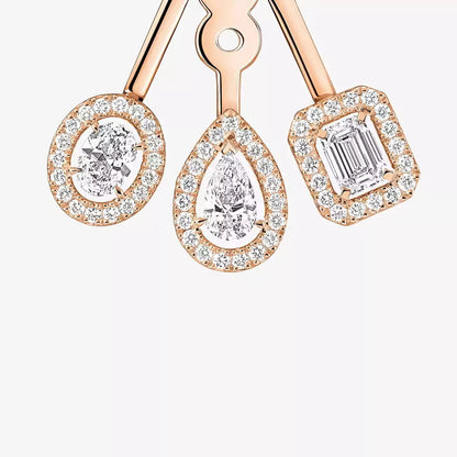 [✨ROSE💎] My Twin Trio  Diamond Earrings