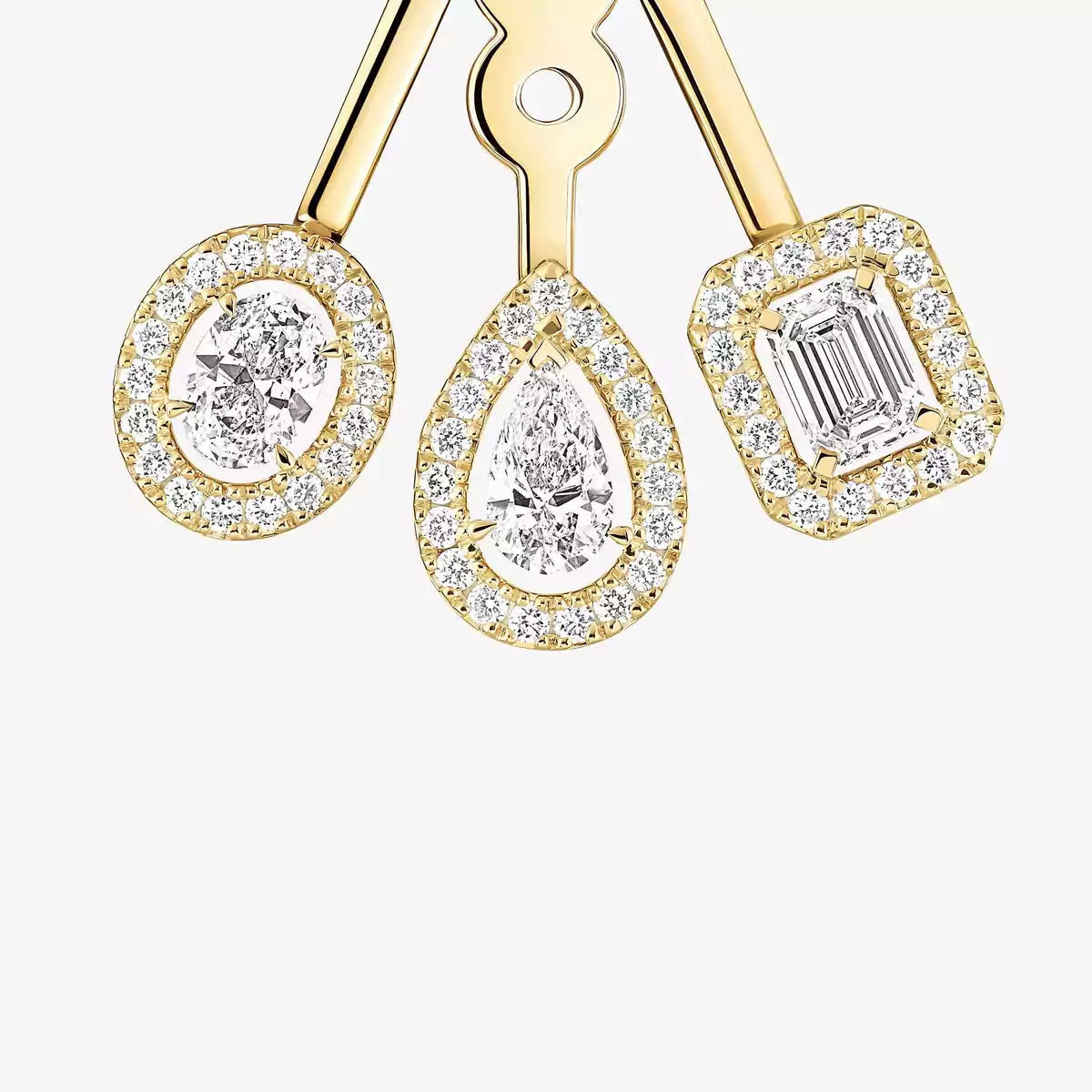 [✨ROSE💎] My Twin Trio  Diamond Earrings