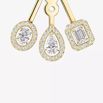 [✨ROSE💎] My Twin Trio  Diamond Earrings