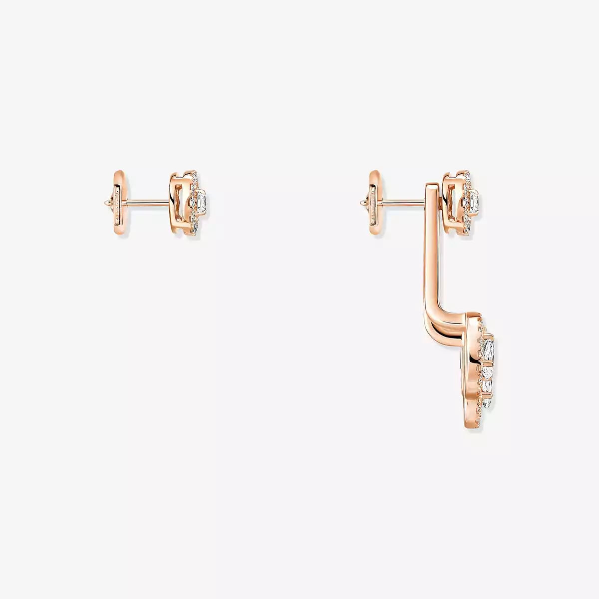[✨ROSE💎] My Twin Trio  Diamond Earrings