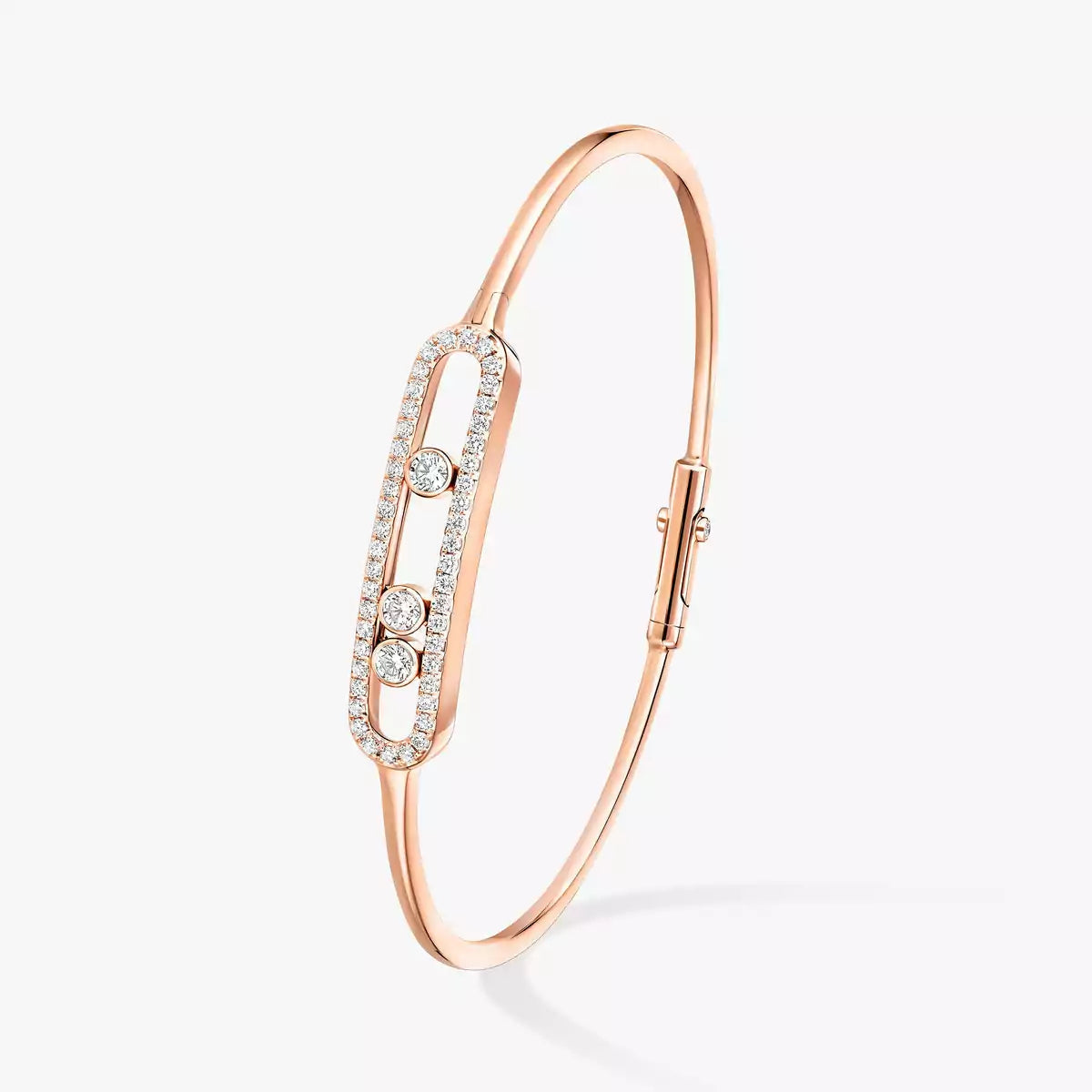[✨ROSE💎]Move Pavé Diamond Bangle Bracelet M