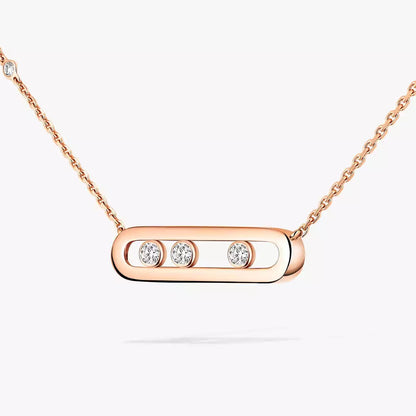 [✨ROSE💎] Baby Move Gold Diamond Necklace