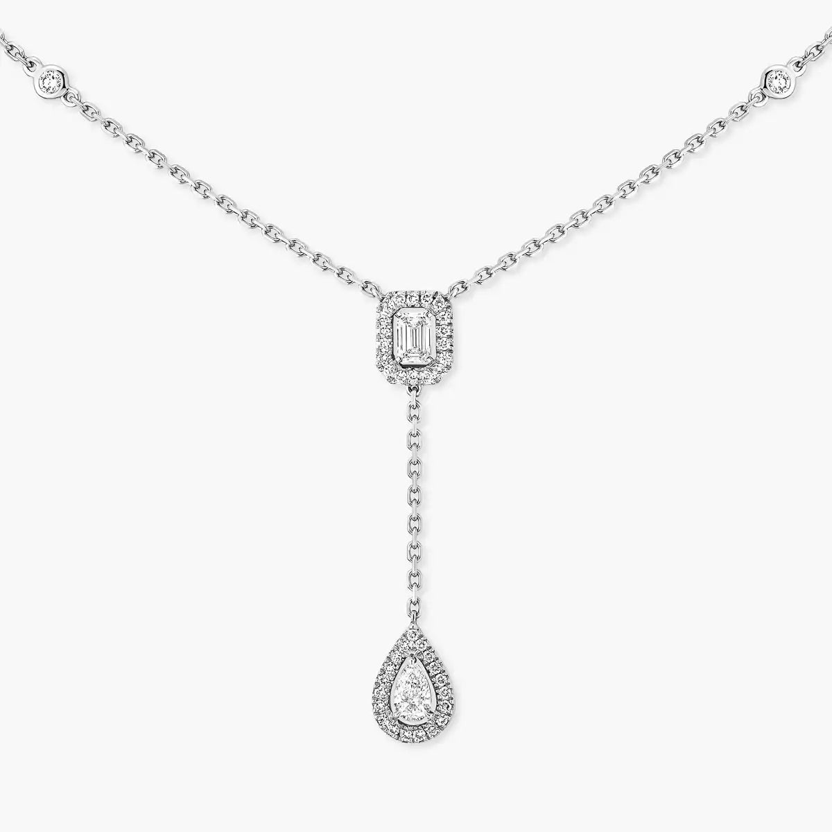 [✨ROSE💎]Gold Diamond Tie Necklace