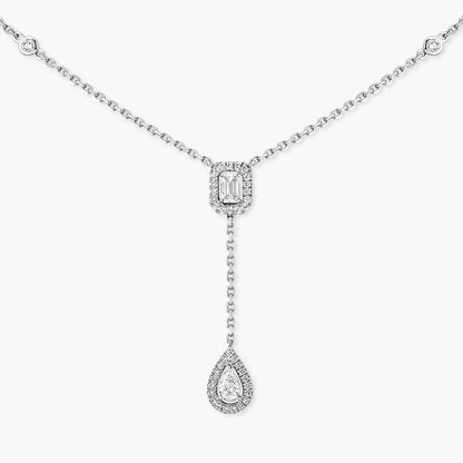 [✨ROSE💎]Gold Diamond Tie Necklace