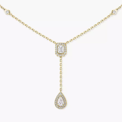 [✨ROSE💎]Gold Diamond Tie Necklace