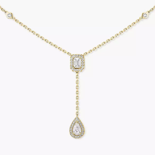 [✨ROSE💎]Gold Diamond Tie Necklace