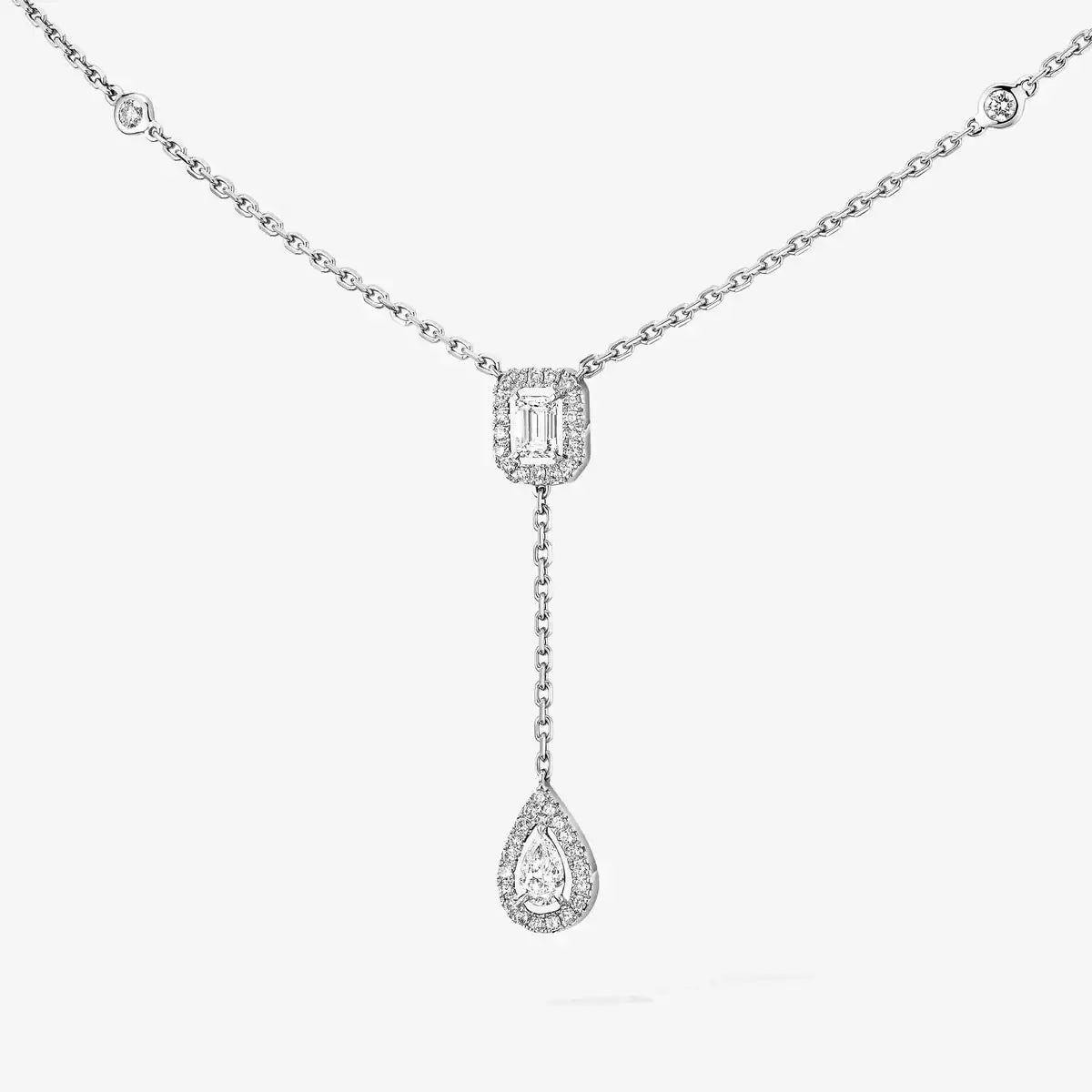 [✨ROSE💎]Gold Diamond Tie Necklace