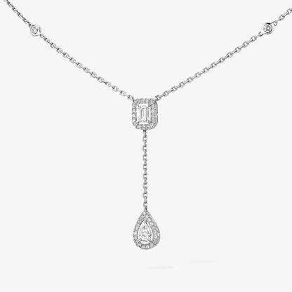 [✨ROSE💎]Gold Diamond Tie Necklace