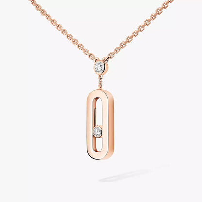 [✨ROSE💎] Move Uno Gold Diamond Long Necklace