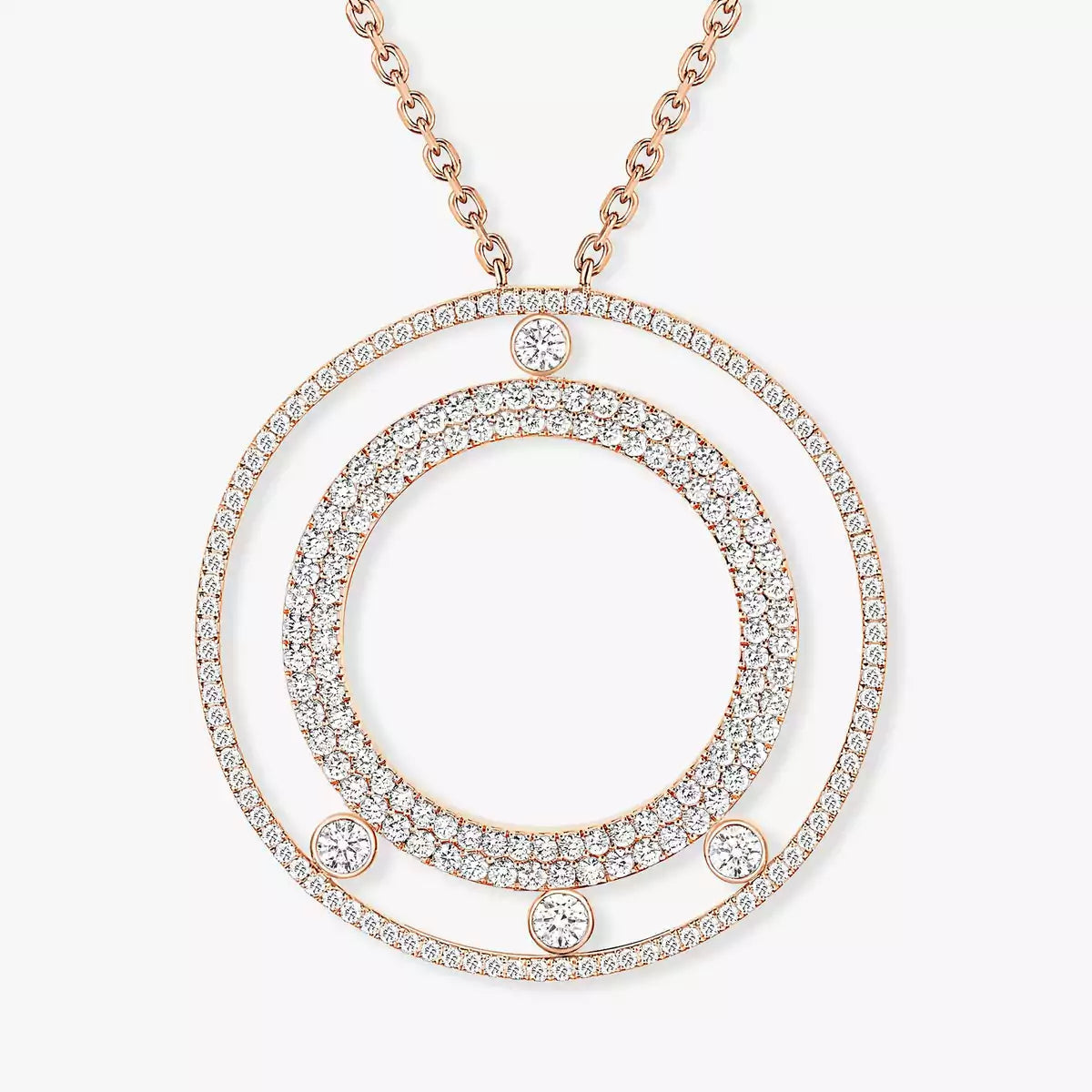 [✨ROSE💎]Move Romane Long Pave_-Set Diamond Necklace
