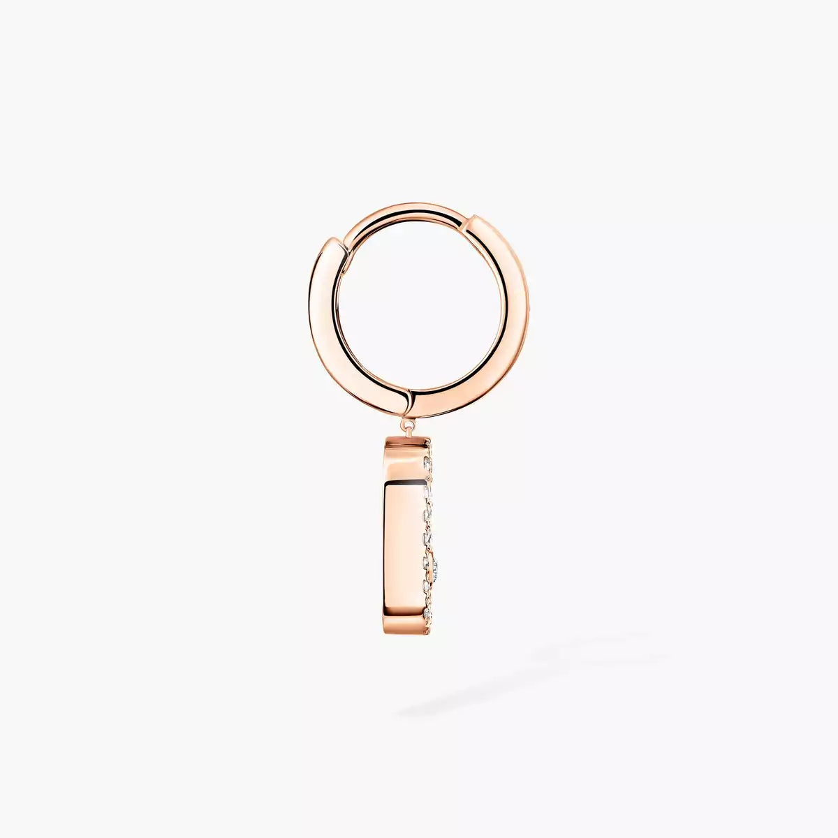 [✨ROSE💎]Move Uno Single Diamond Hoop Earring