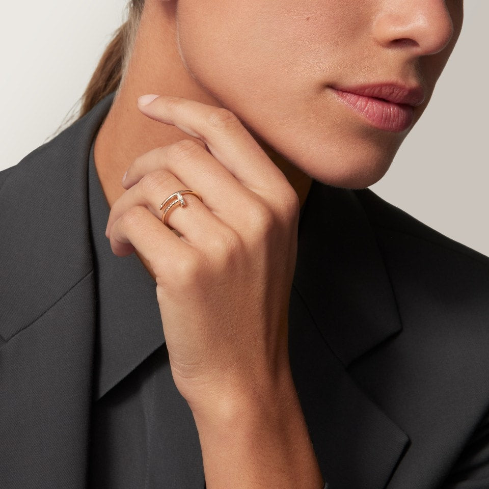[✨ROSE💎]JUSTE 1.8MM HALF DIAMOND RING