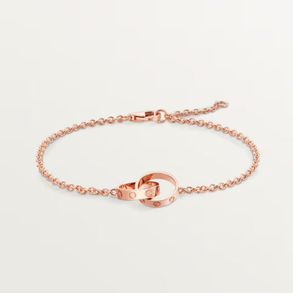 [✨ROSE💎]LOVE BRACELET DOUBLE RING