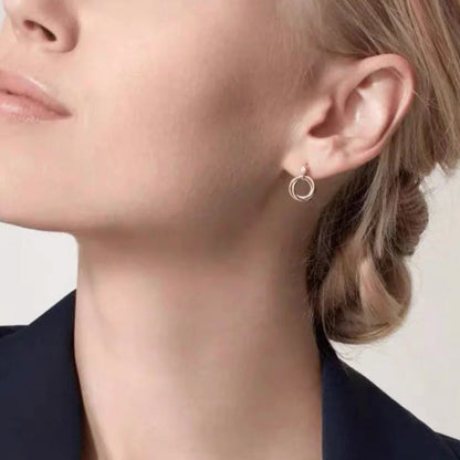 [✨ROSE💎]TRINITY ON DIAMOND  EARRINGS