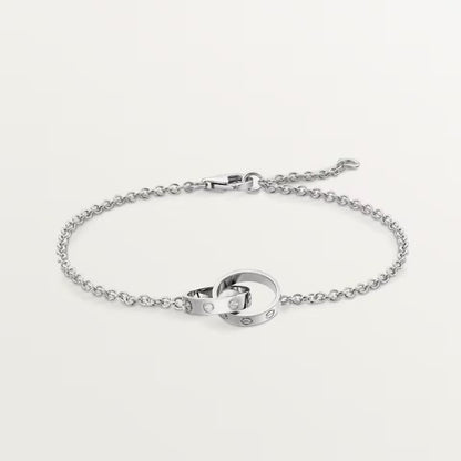 [✨ROSE💎]LOVE BRACELET DOUBLE RING