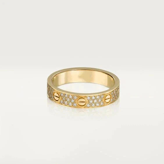 [✨ROSE💎]LOVE RING 3.6MM DIAMOND PAVED