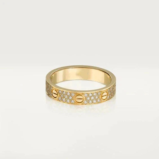 [✨ROSE💎]LOVE RING 3.6MM DIAMOND PAVED